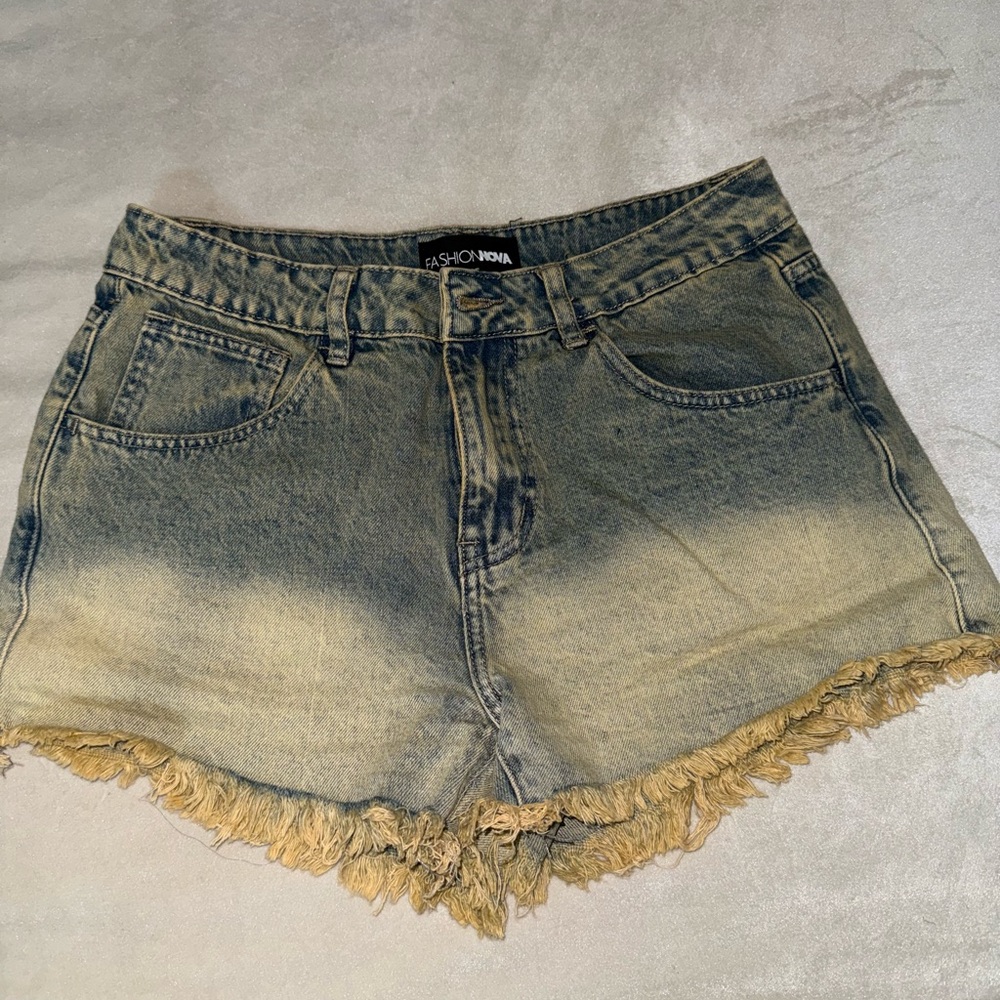 Fashion Nova Faded Blue Jean Shorts